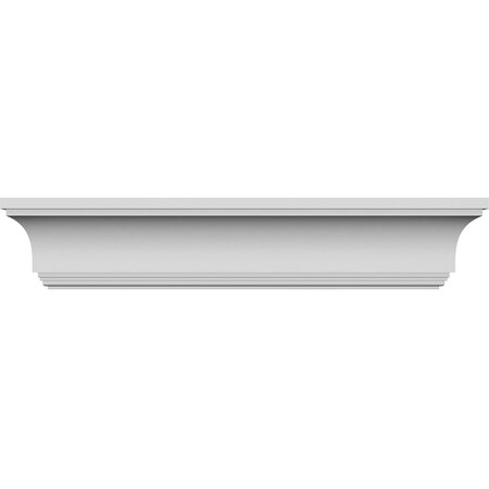 Ekena Millwork 180" Bottom Width x 189 3/4" Top Width x 9 5/8"H x 1 1/4"P Ashford Crosshead CRH10X180ST